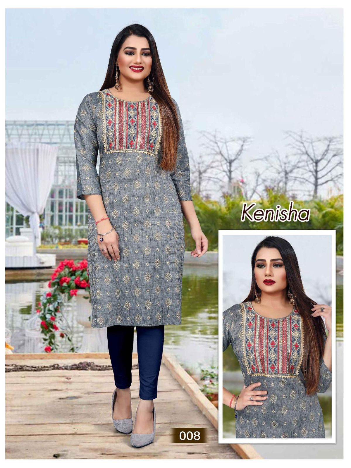 Trendy Kenisha Printed Regular Wear Wholesale Kurti Collection